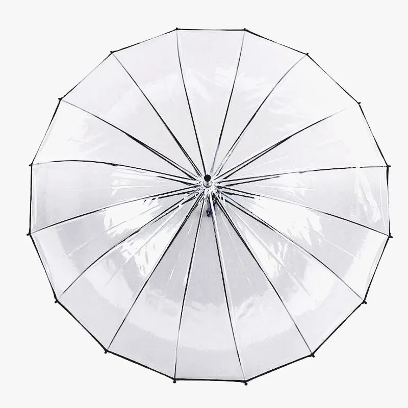 Transparent Kids Umbrella With Long Handle Automatic Rain Shield - ToylandEU