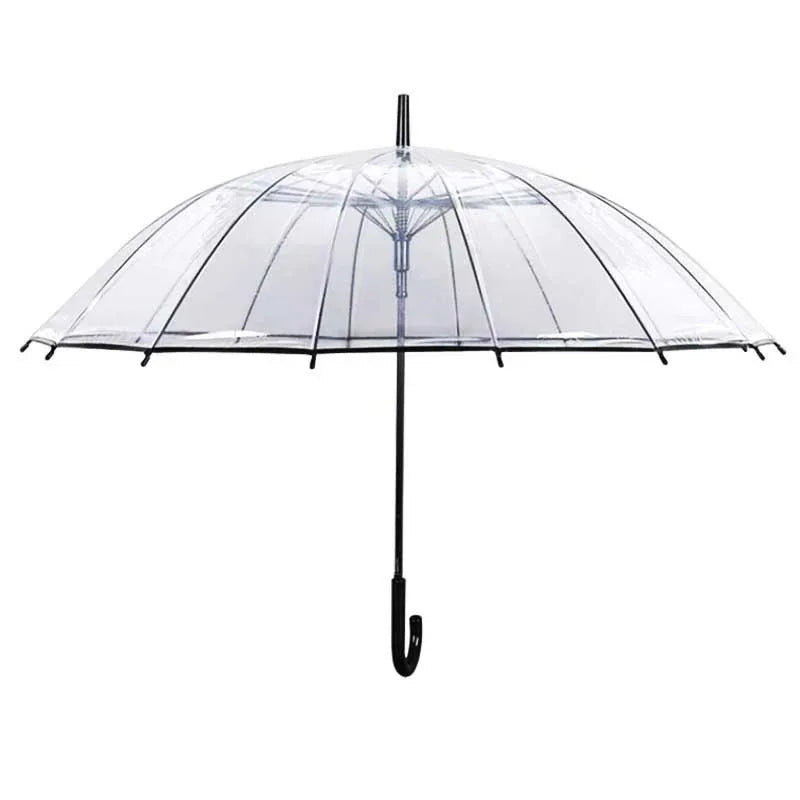 Transparent Kids Umbrella With Long Handle Automatic Rain Shield - ToylandEU