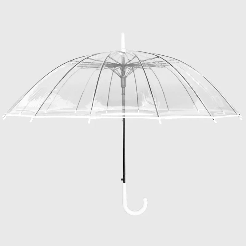 Transparent Kids Umbrella With Long Handle Automatic Rain Shield - ToylandEU