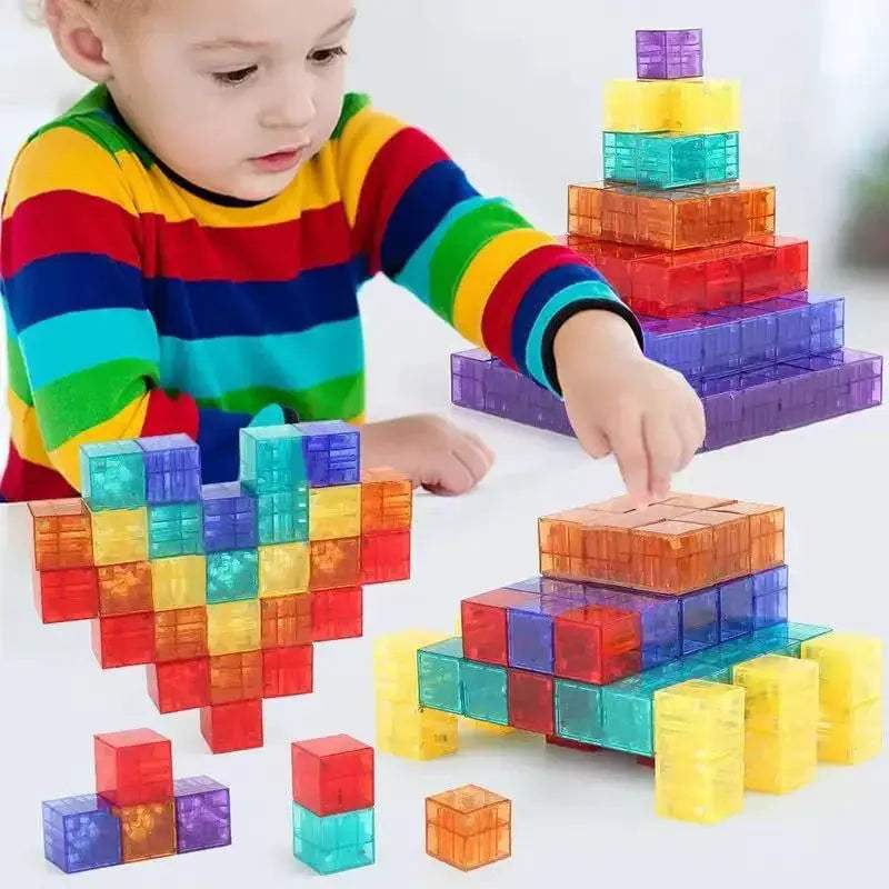 Transparent Magnetic Blocks For Kids Sensory Toys -  ToylandEU™