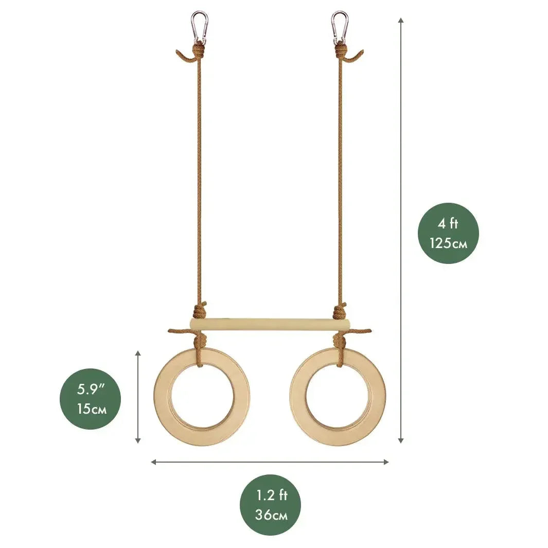 Trapeze swing bar with rings - ToylandEU