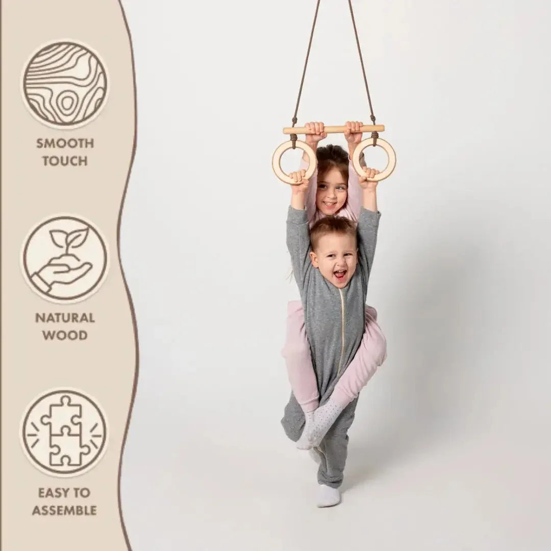 Trapeze swing bar with rings - ToylandEU