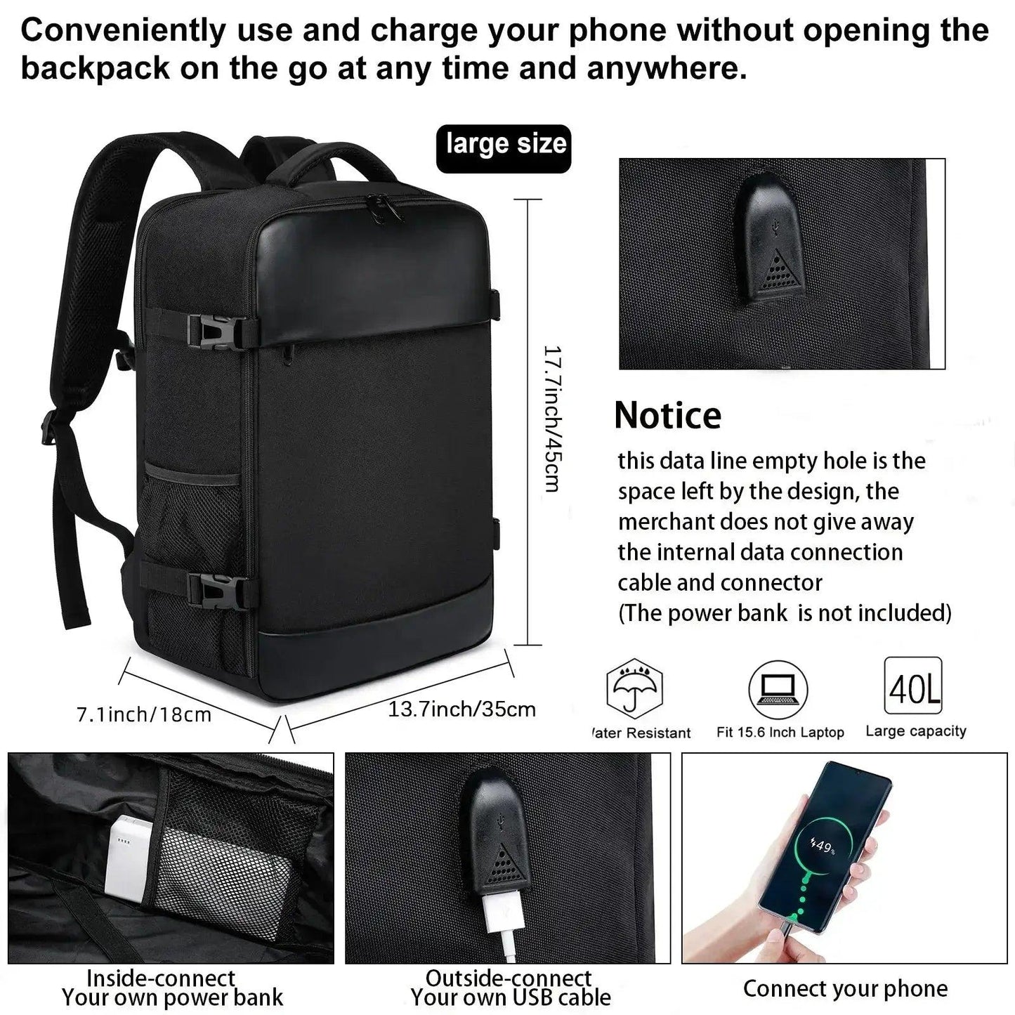  Travel Backpack Laptop Backpack Unisex Durable Cabin -  ToylandEU™