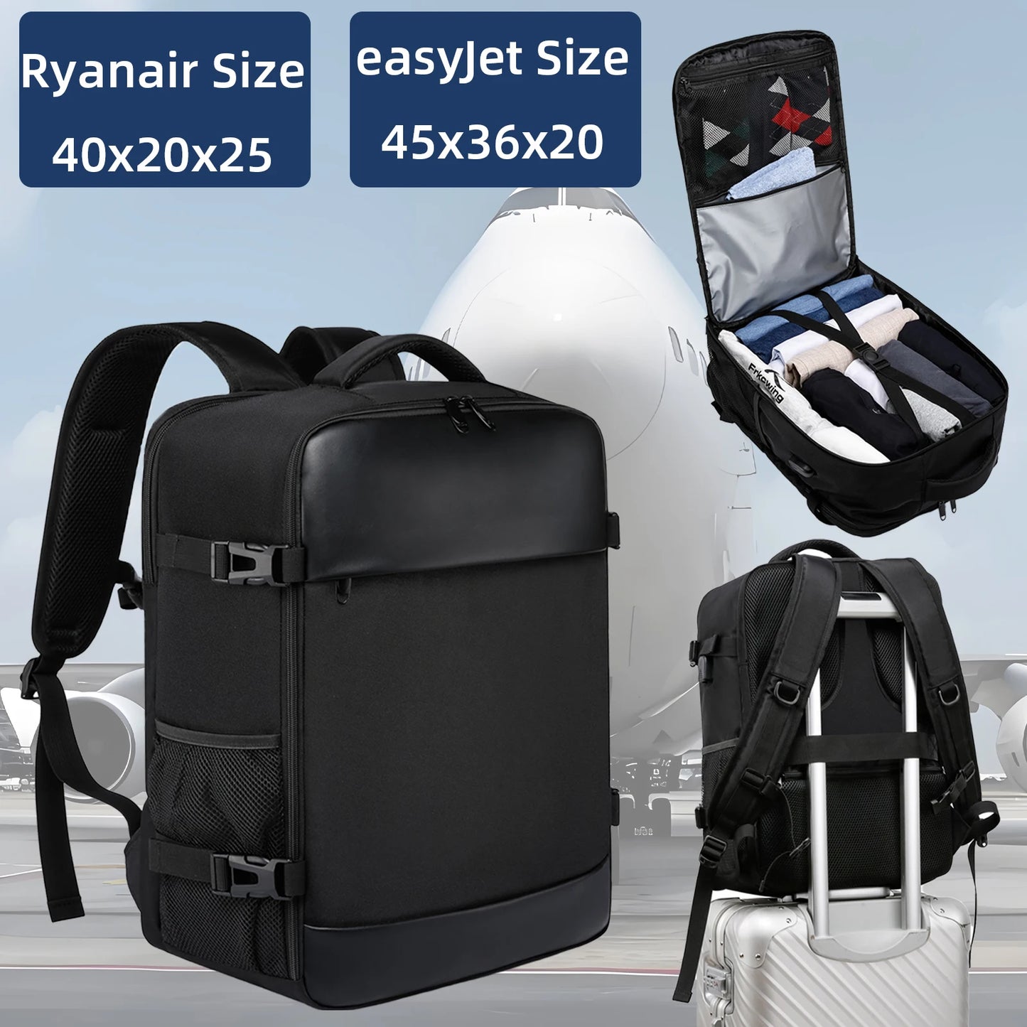 Travel Backpack Laptop Backpack Unisex Durable Cabin Bag - ToylandEU