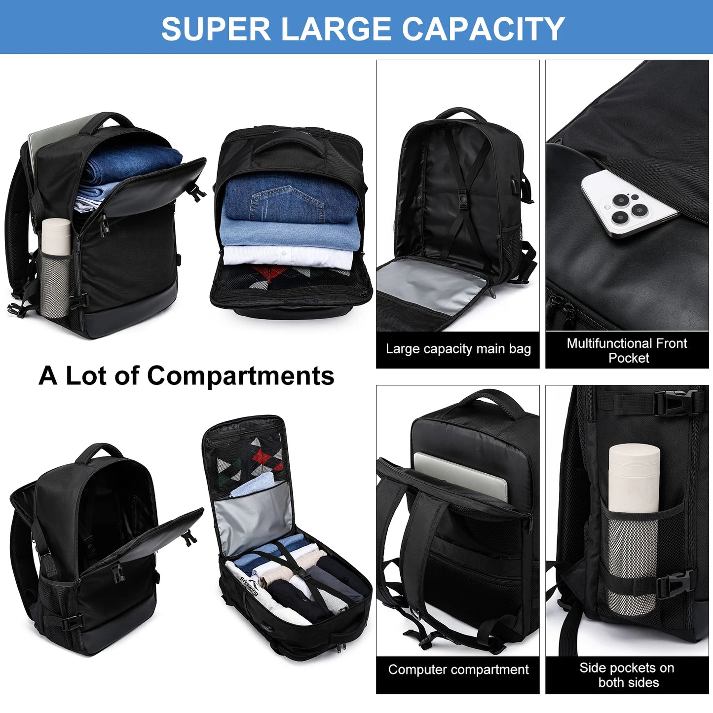 Travel Backpack Laptop Backpack Unisex Durable Cabin Bag - ToylandEU