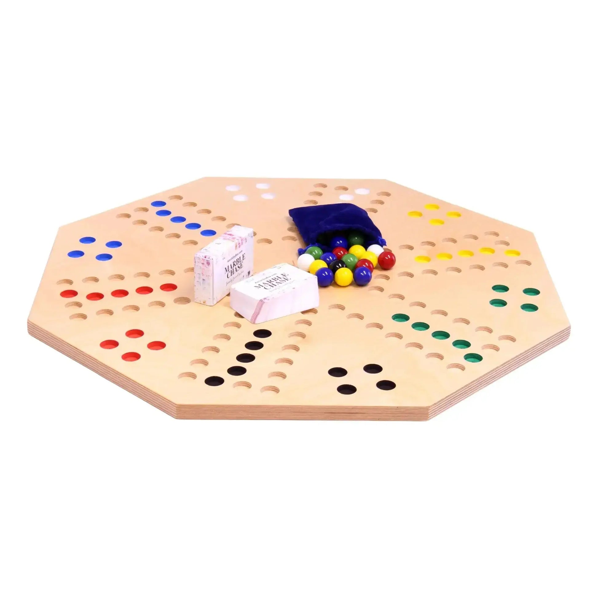 Travel Marble Chase Board Game Set, Double-Sided 23" Wide Board - ToylandEU