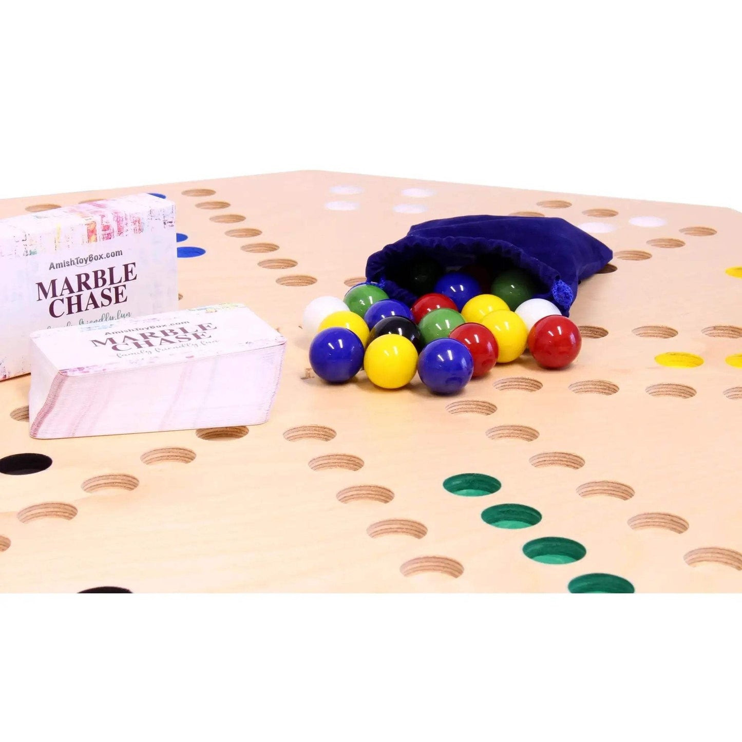 Travel Marble Chase Board Game Set, Double-Sided 23" Wide Board - ToylandEU