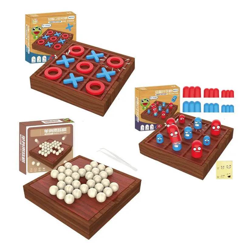 Travel Tic Tac Toe Solitaire Board Game - Family Fun Memory Game for Kids and Adults - ToylandEU