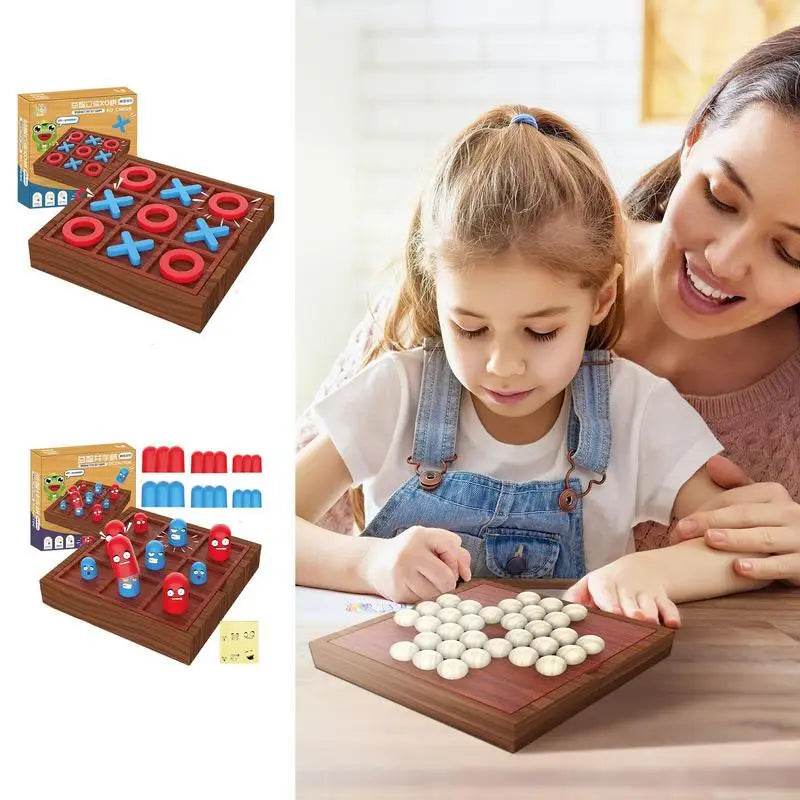 Travel Tic Tac Toe Solitaire Board Game - Family Fun Memory Game for Kids and Adults - ToylandEU