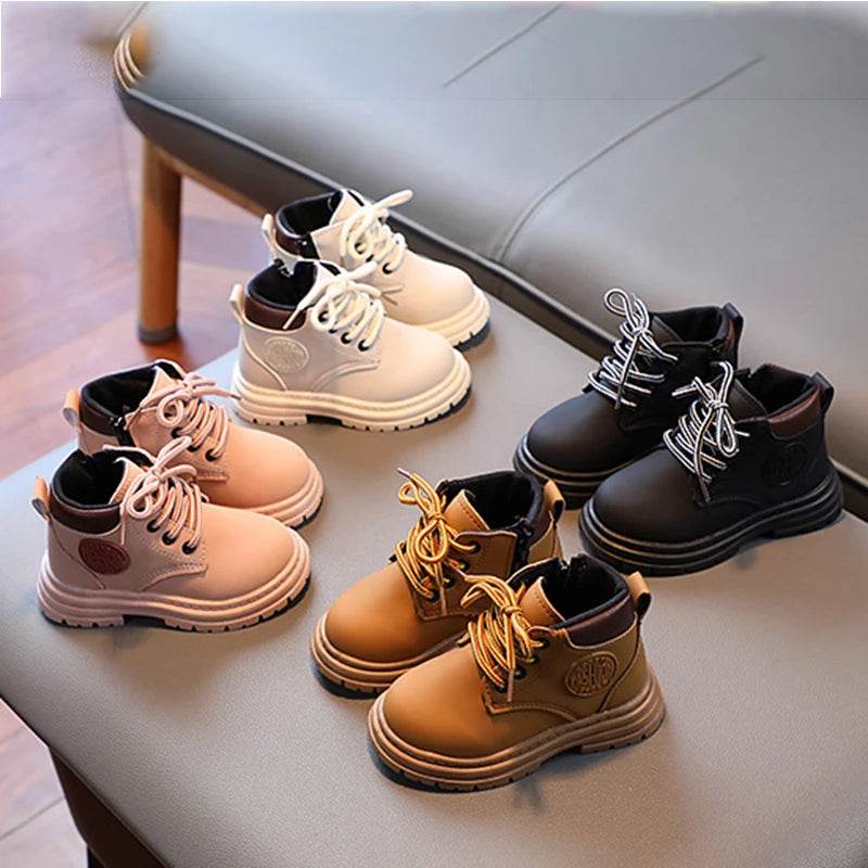 Trendy Ankle Boots for Kids 2025 - Stylish Yellow Short Boots for Boys and Girls, Perfect for Autumn and Winter Warmth - ToylandEU