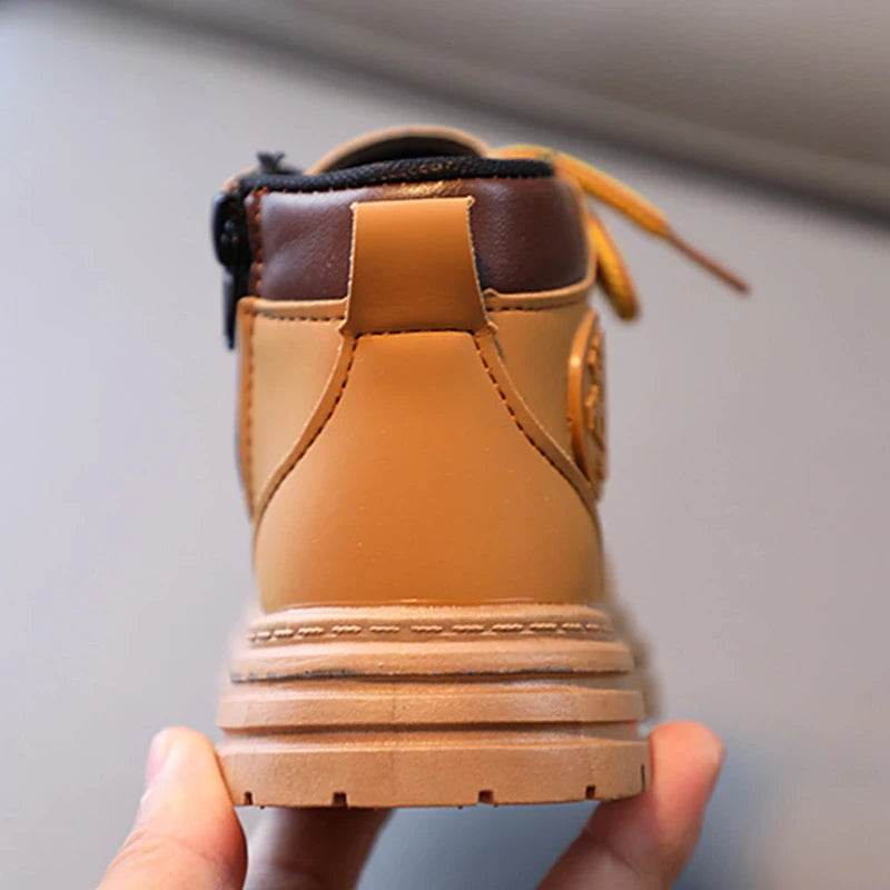 Trendy Ankle Boots for Kids 2025 - Stylish Yellow Short Boots for Boys and Girls, Perfect for Autumn and Winter Warmth - ToylandEU