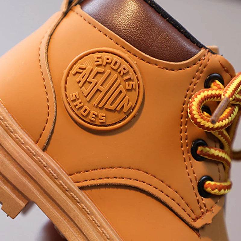 Trendy Ankle Boots for Kids 2025 - Stylish Yellow Short Boots for Boys and Girls, Perfect for Autumn and Winter Warmth - ToylandEU