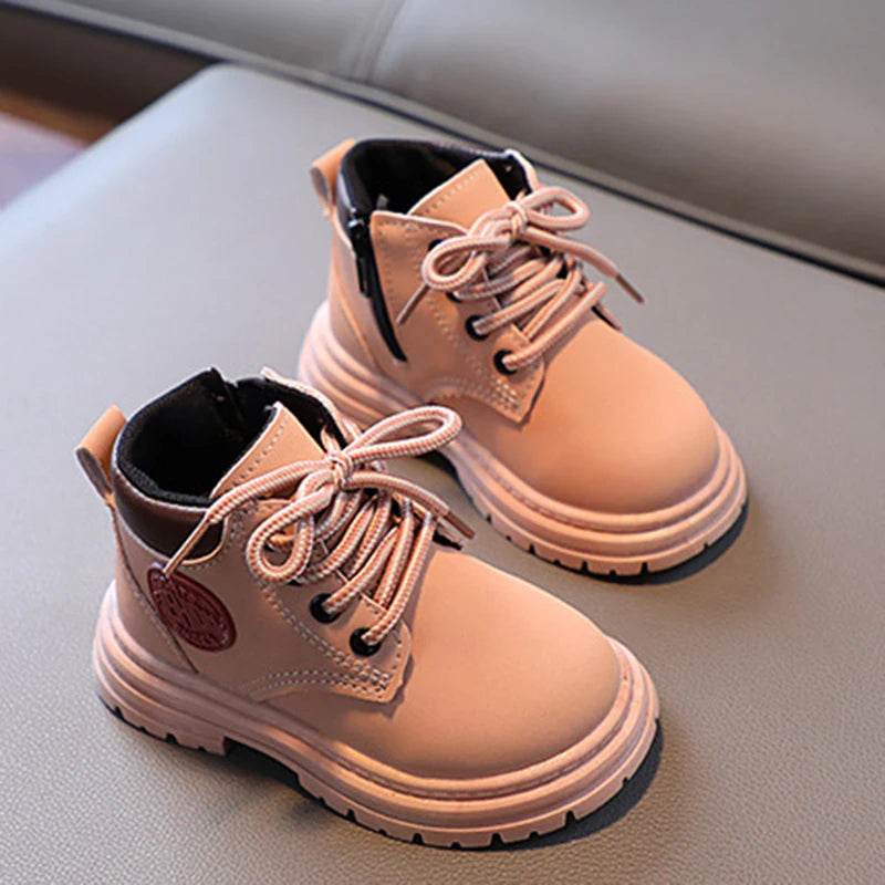 Trendy Ankle Boots for Kids 2025 - Stylish Yellow Short Boots for Boys and Girls, Perfect for Autumn and Winter Warmth - ToylandEU