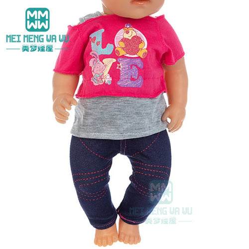 Trendy Casual Outfits for 43 cm Newborn & American Girl Dolls - ToylandEU