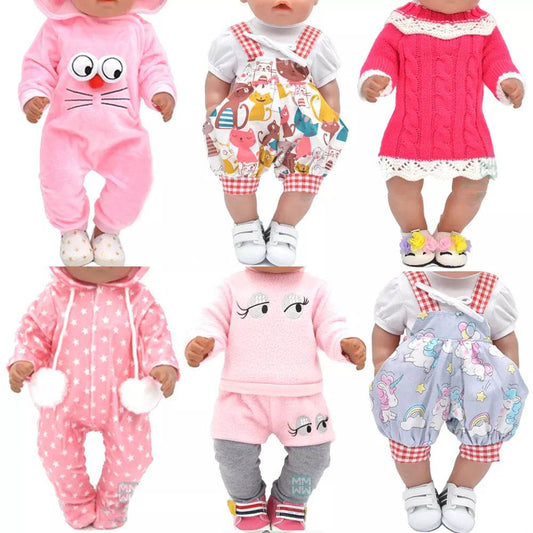 Trendy Casual Outfits for 43 cm Newborn & American Girl Dolls - ToylandEU