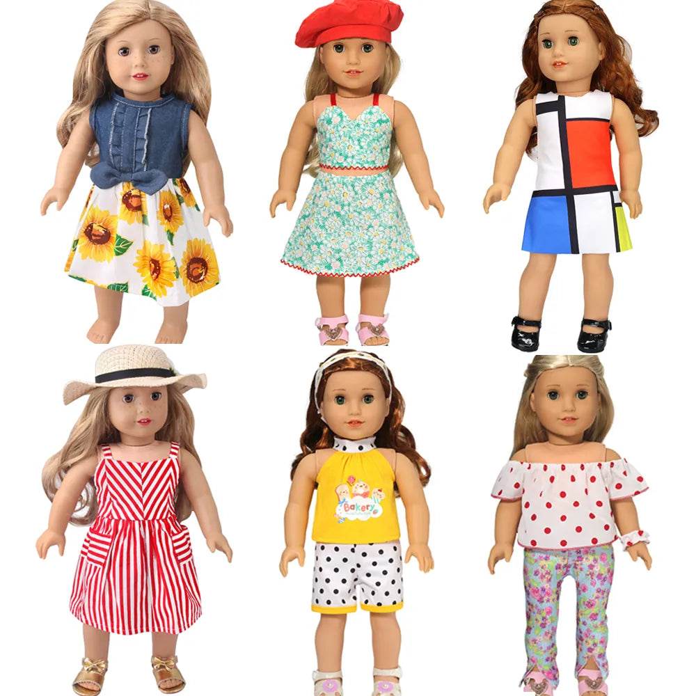 Trendy Doll Outfits: High-Quality Wardrobe Expansion for 43-45cm American Girl & Newborn Dolls - ToylandEU