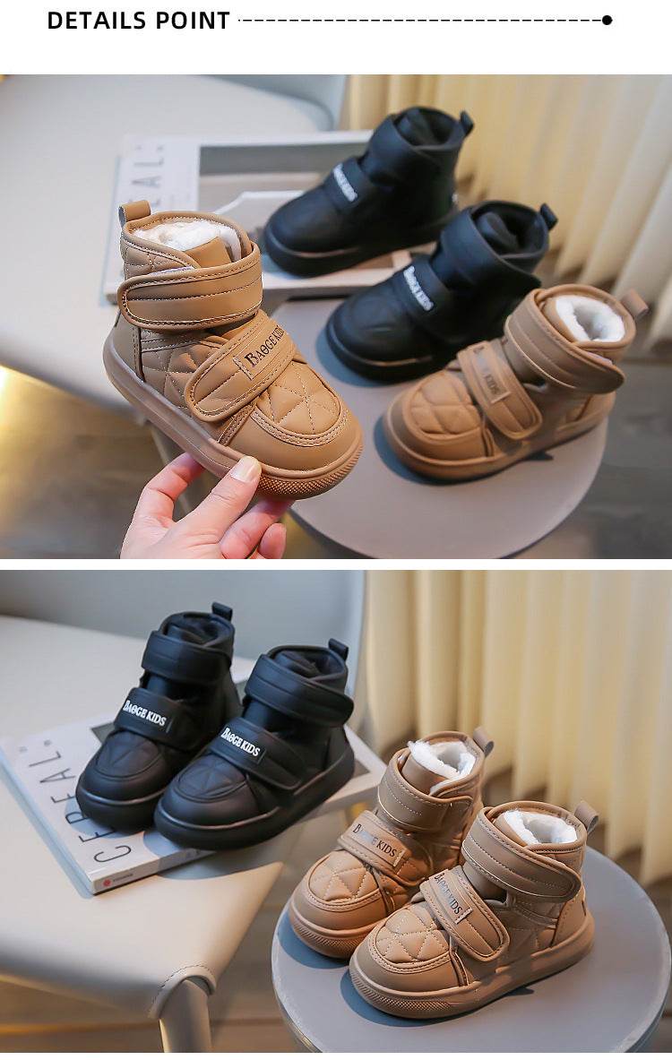 Trendy Winter Plush Boots for Kids - Stylish Soft Bottom Sneakers for Boys and Girls 2025 - ToylandEU