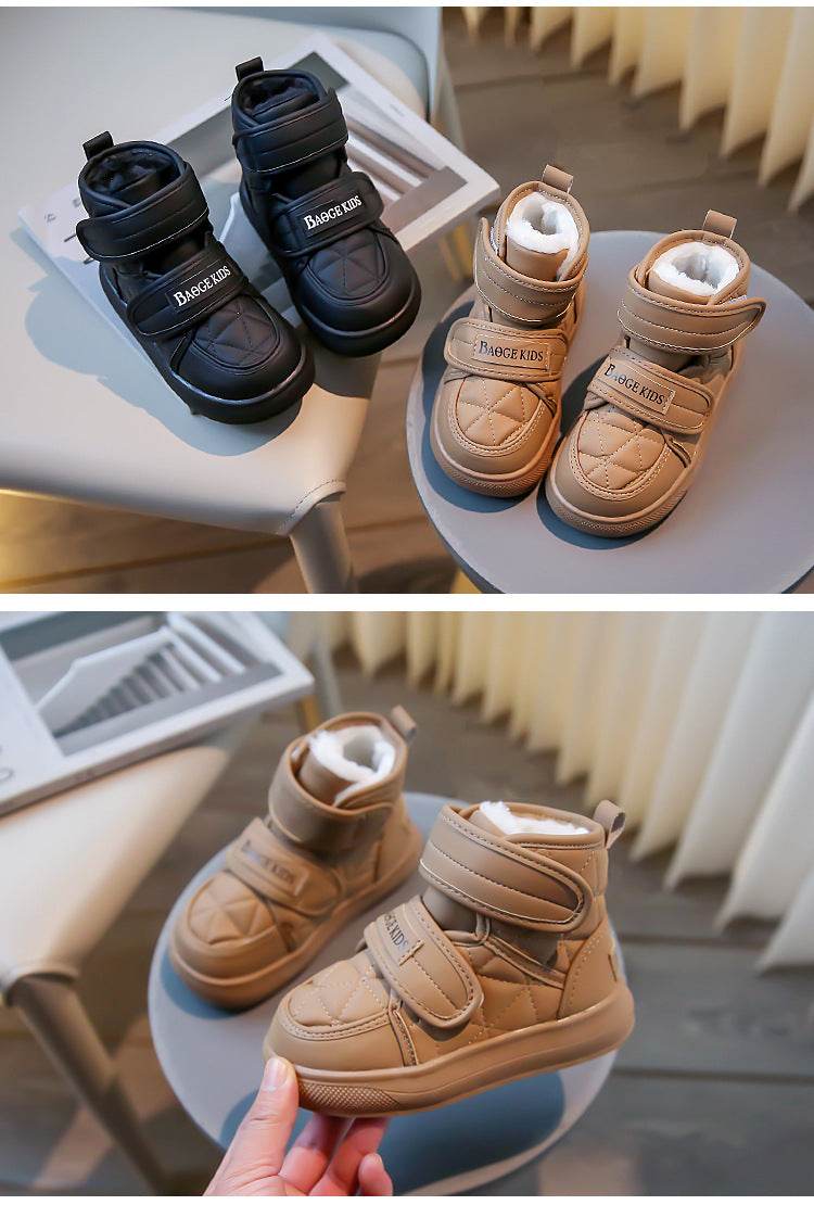 Trendy Winter Plush Boots for Kids - Stylish Soft Bottom Sneakers for Boys and Girls 2025 - ToylandEU