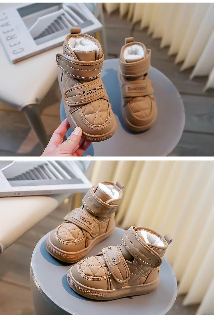 Trendy Winter Plush Boots for Kids - Stylish Soft Bottom Sneakers for Boys and Girls 2025 - ToylandEU