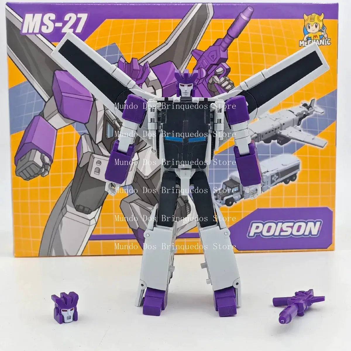 Triple Changer Transformer Action Figure Steel Mini Warrior - ToylandEU