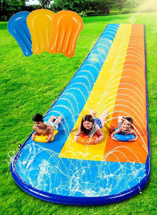  Triple Lane Water Slide With 3 Bodyboards Included -  ToylandEU™