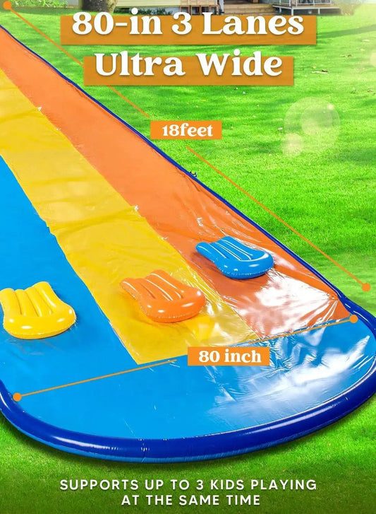  Triple Lane Water Slide With 3 Bodyboards Included -  ToylandEU™
