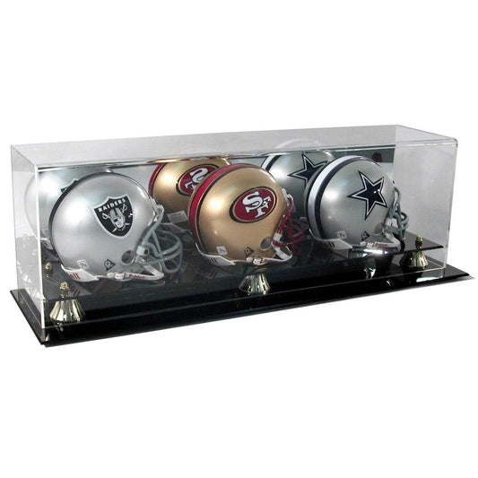 Triple Mini Football Helmet Display Case With Acrylic - ToylandEU
