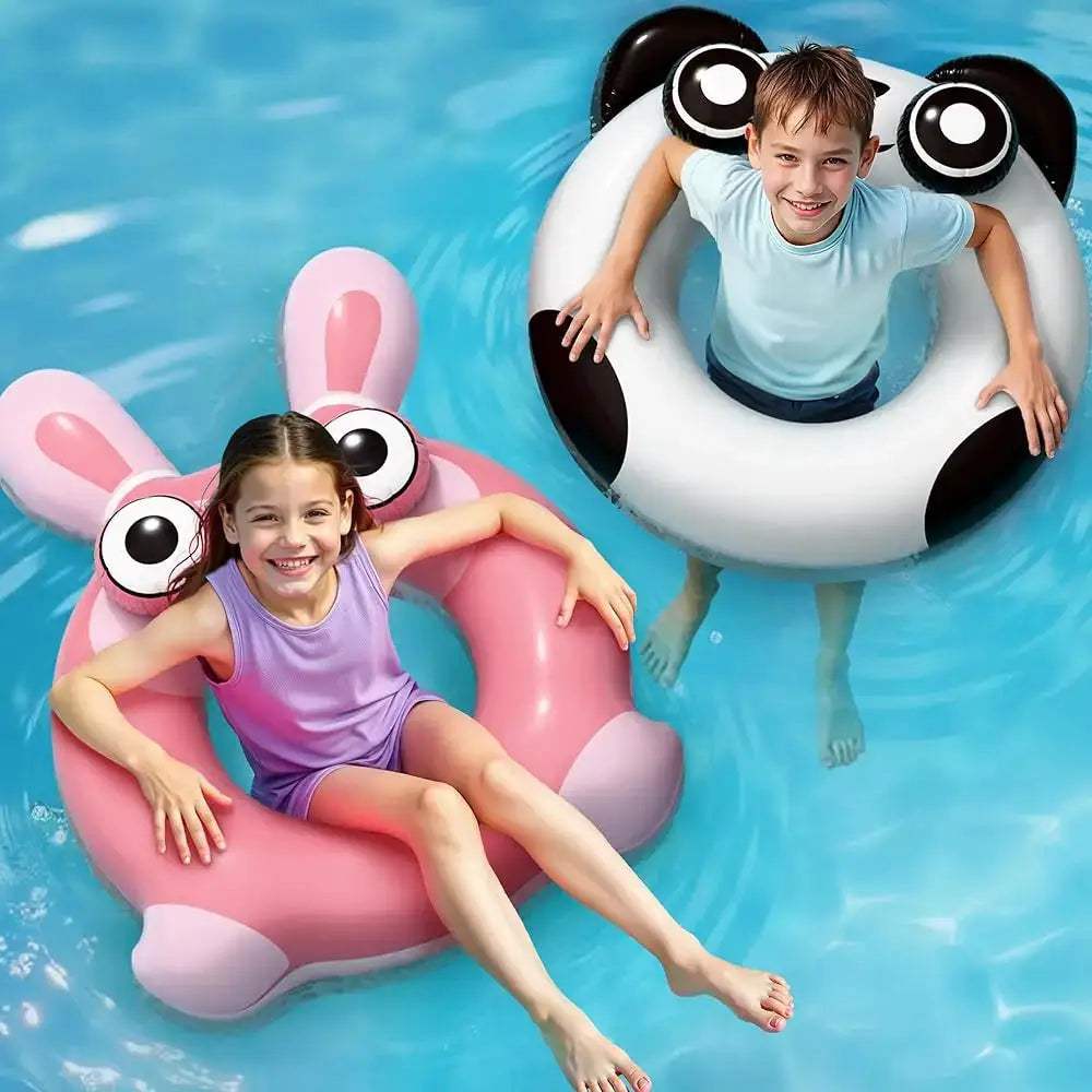 Pool Wave Kids Swim Ring Pool Floats, Toddler Inflatable Animal Swimming Tube Floaties, Outdoor Water Floating Toy, Summer Fa - ToylandEU