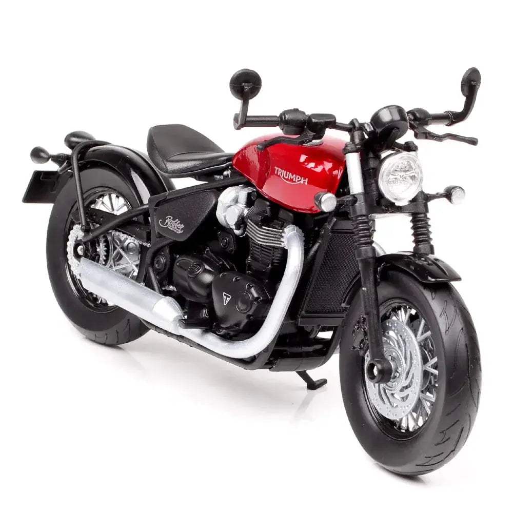 Triumph Bonneville Bobber Diecast Motorcycle Model One Twelfth Scale - ToylandEU