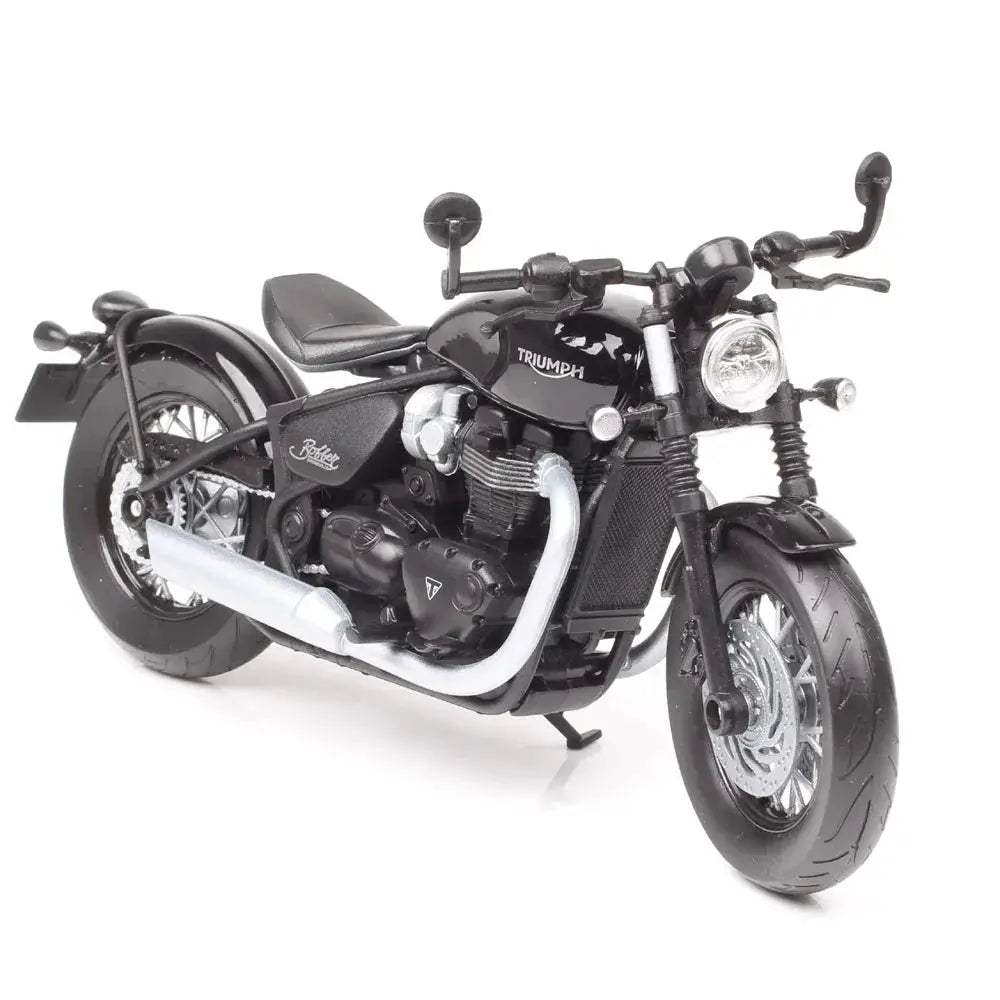 Triumph Bonneville Bobber Diecast Motorcycle Model One Twelfth Scale - ToylandEU