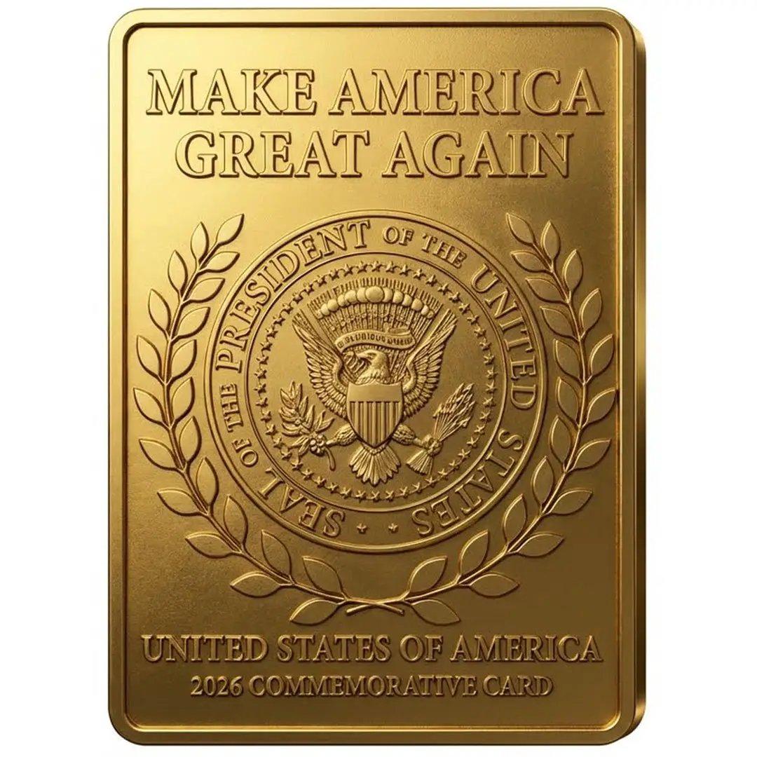  Trump 3D Gold Commemorative Trading Card Deep Relief Design -  ToylandEU™