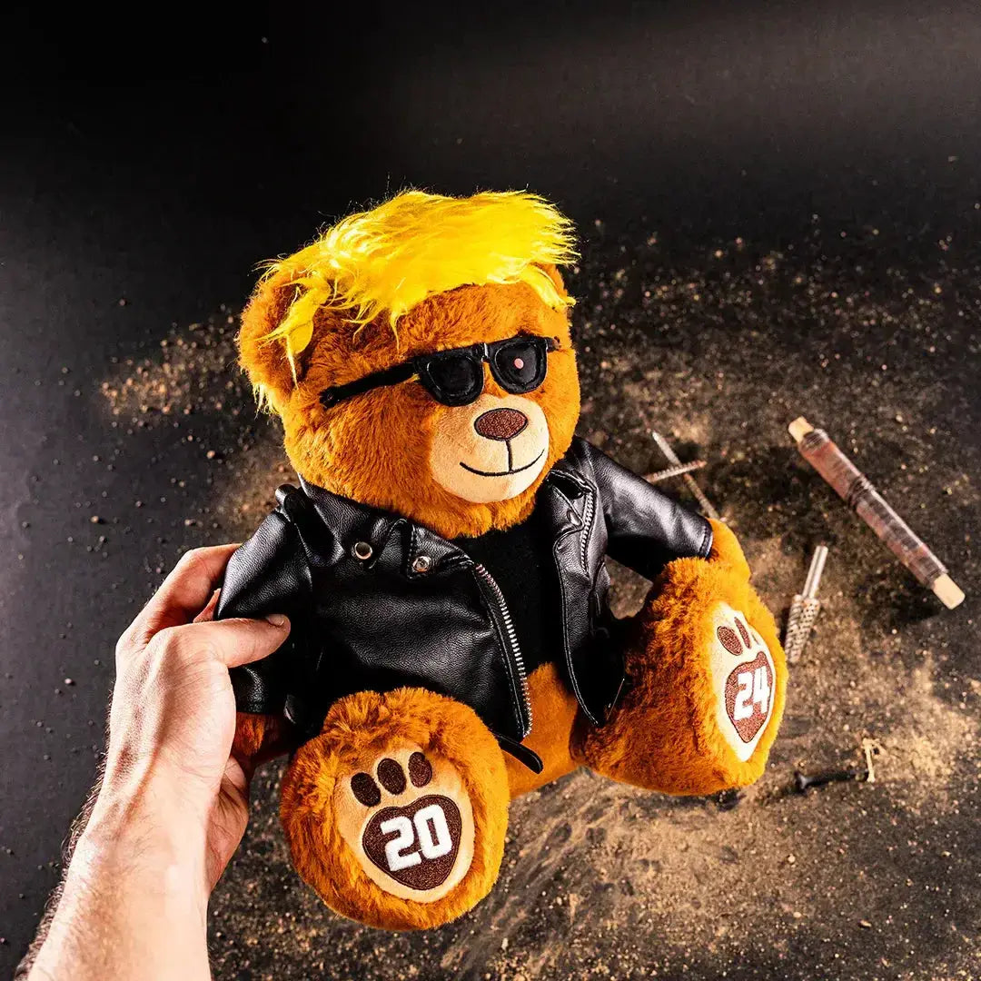 Trumpinator Teddy Bear With Signature Look And Vinyl Jacket - Proud Patriots