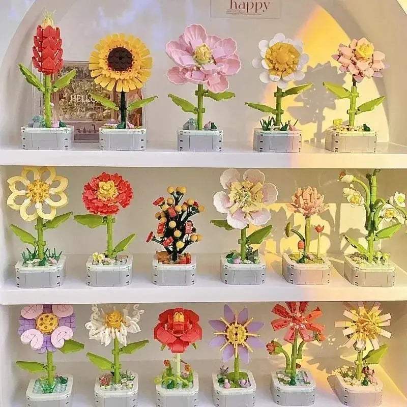 Tulip Bouquet Building Block 3D Model Decor Toy Gift - ToylandEU