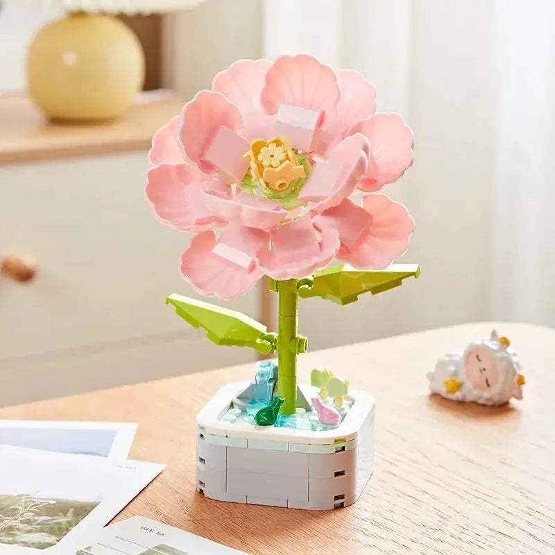 Tulip Bouquet Building Block 3D Model Decor Toy Gift - ToylandEU