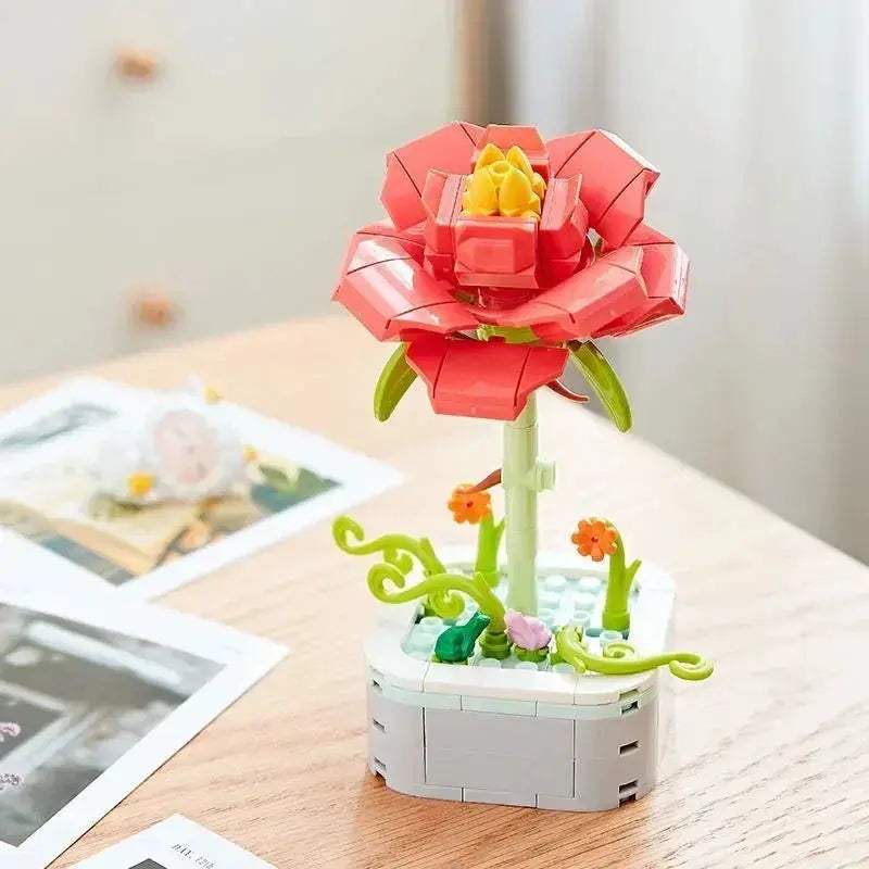 Tulip Bouquet Building Block 3D Model Decor Toy Gift - ToylandEU