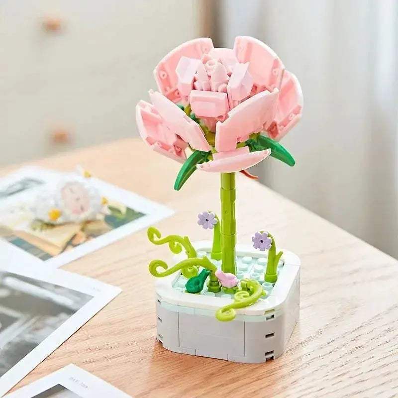 Tulip Bouquet Building Block 3D Model Decor Toy Gift - ToylandEU