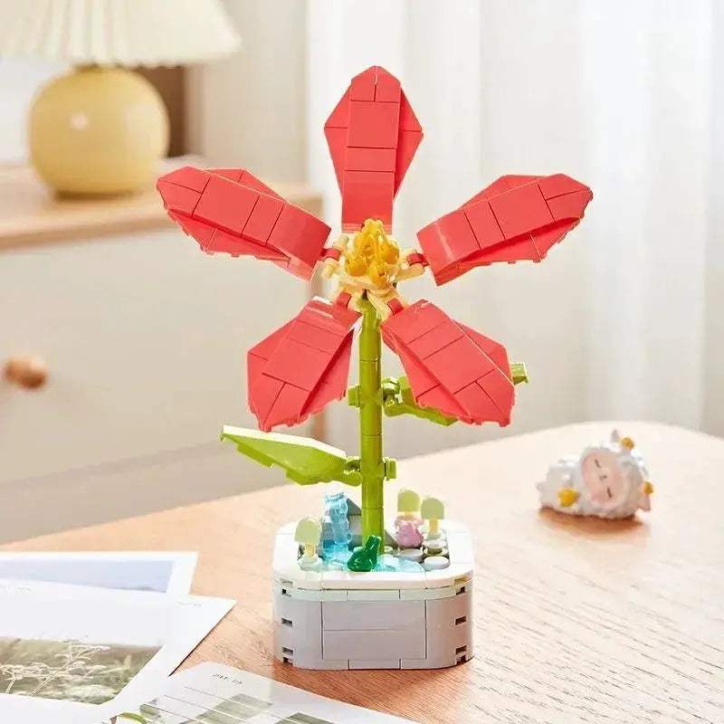 Tulip Bouquet Building Block 3D Model Decor Toy Gift - ToylandEU