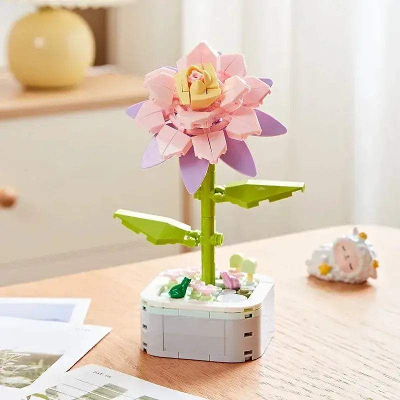 Tulip Bouquet Building Block 3D Model Decor Toy Gift - ToylandEU