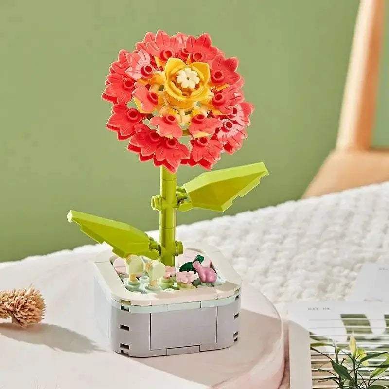 Tulip Bouquet Building Block 3D Model Decor Toy Gift - ToylandEU