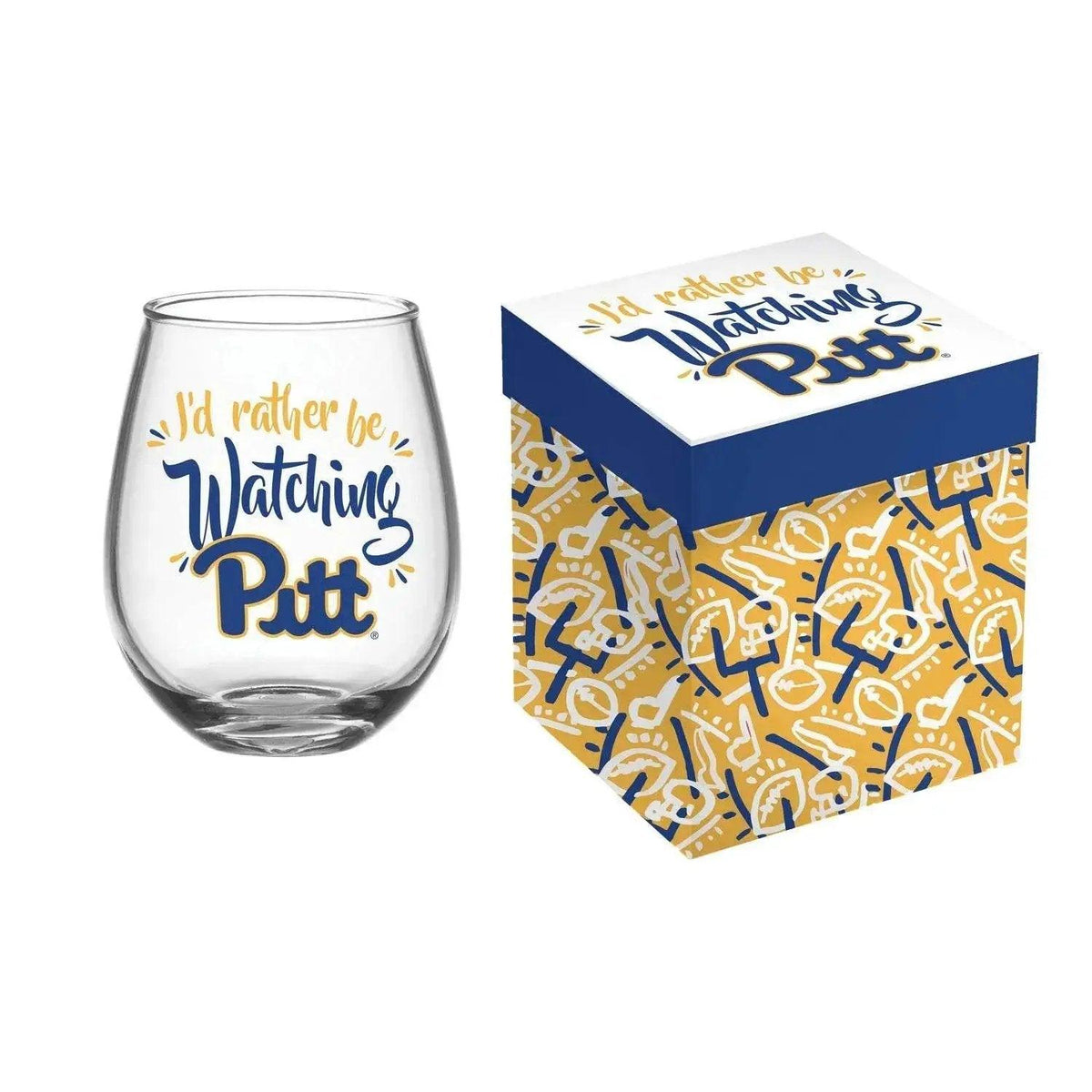  Pittsburgh Panthers 17oz Stemless Wine Glass Gift Box -  ToylandEU™