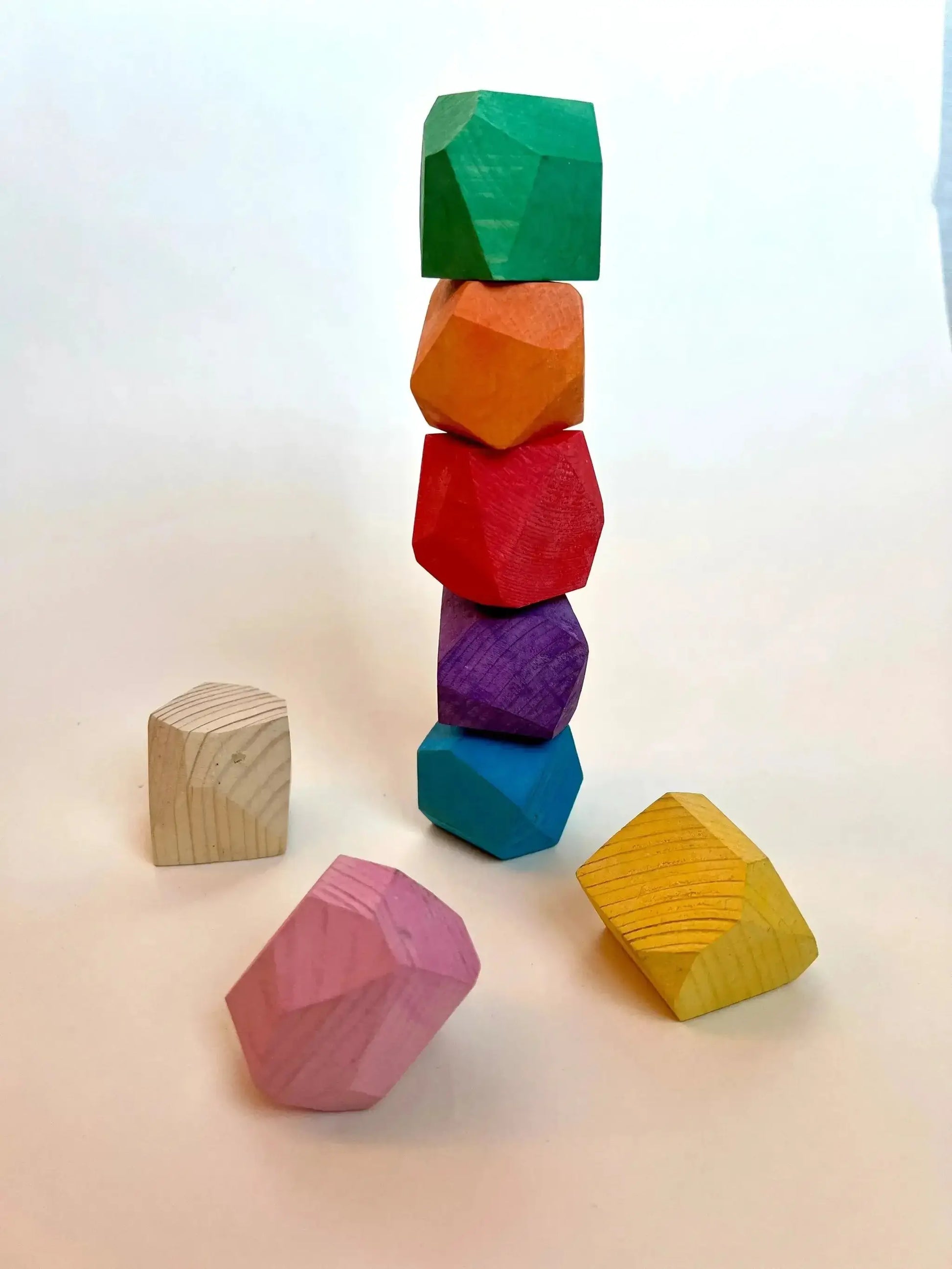 Tumi Ishi Balancing Rock Blocks Game Wooden Stacking Set - ToylandEU