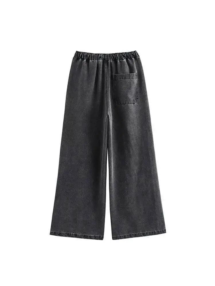  2024 Autumn Jeans Sets Women Turn-down Collar Casual Top Fashion High Waist Streetwear Female Denim Pant Two Piece Set -  ToylandEU™