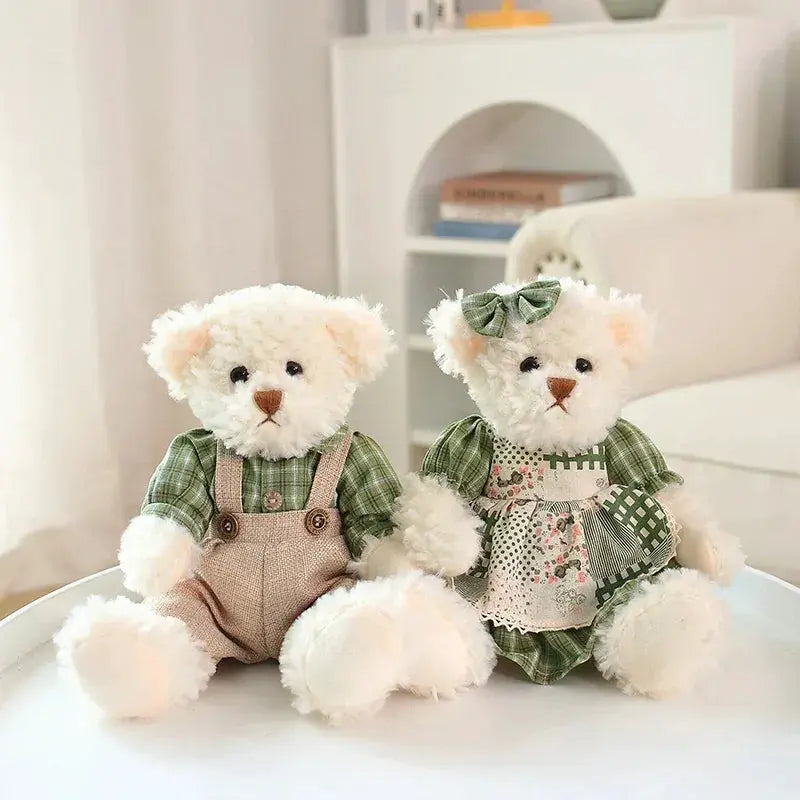 Two Piece Soft Plush Teddy Bear Stuffed Toy Set 26cm - ToylandEU