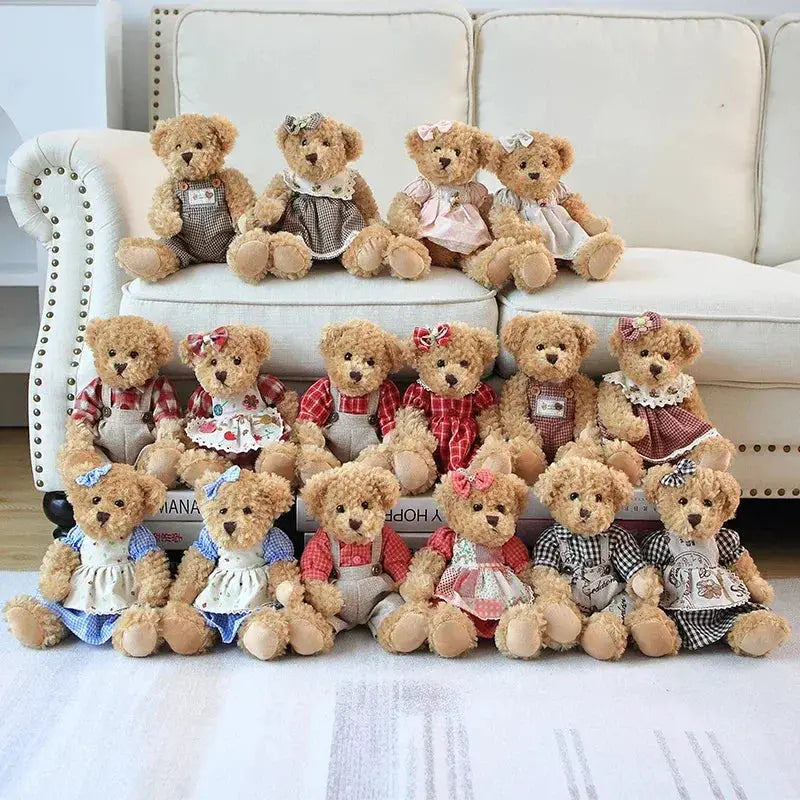 Two Piece Soft Plush Teddy Bear Stuffed Toy Set 26cm - ToylandEU