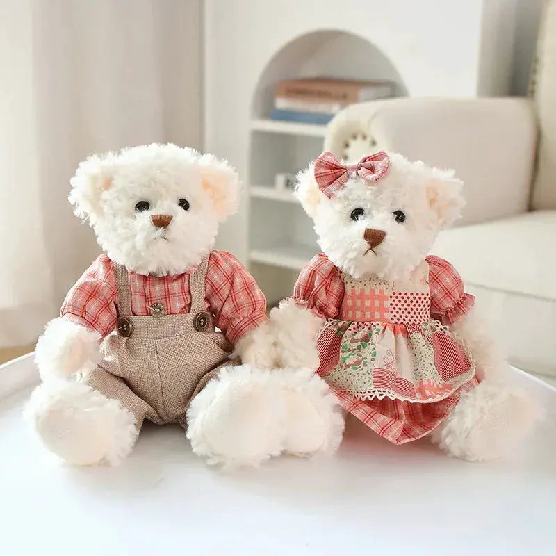 Two Piece Soft Plush Teddy Bear Stuffed Toy Set 26cm - ToylandEU