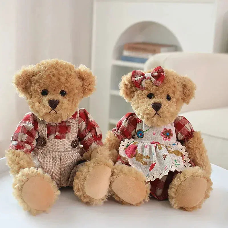 Two Piece Soft Plush Teddy Bear Stuffed Toy Set 26cm - ToylandEU