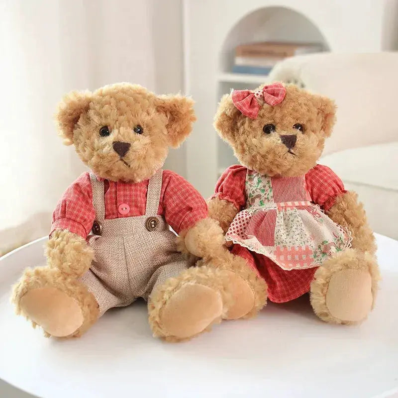 Two Piece Soft Plush Teddy Bear Stuffed Toy Set 26cm - ToylandEU