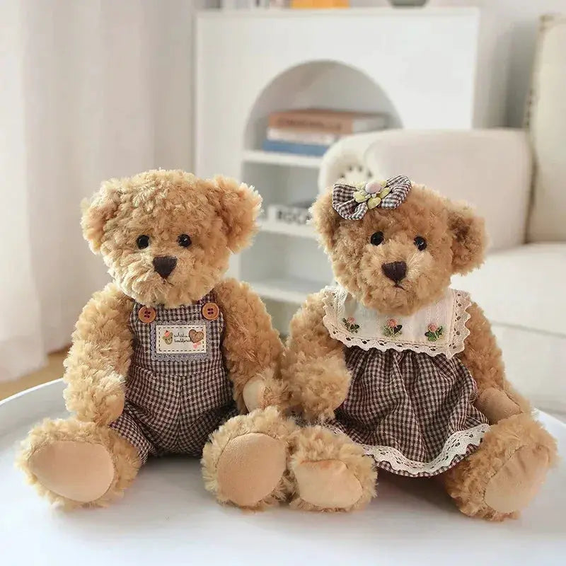Two Piece Soft Plush Teddy Bear Stuffed Toy Set 26cm - ToylandEU
