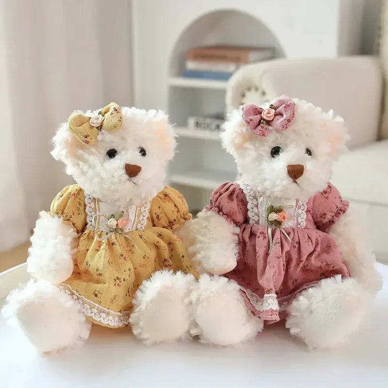 Two Piece Soft Plush Teddy Bear Stuffed Toy Set 26cm - ToylandEU