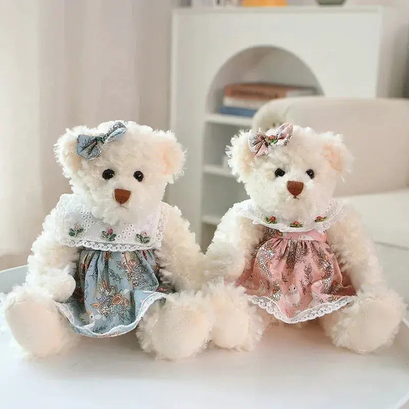 Two Piece Soft Plush Teddy Bear Stuffed Toy Set 26cm - ToylandEU